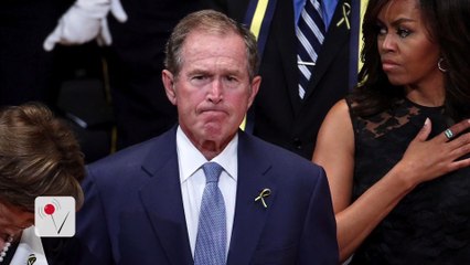 George Bush Sways At Dallas Memorial, Social Media Questions Sobriety