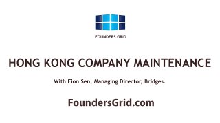 Managing a Hong Kong Company with Bridges Executive Centre