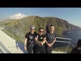 Group of Friends Enjoy Motorbike Trip on Irish Coast