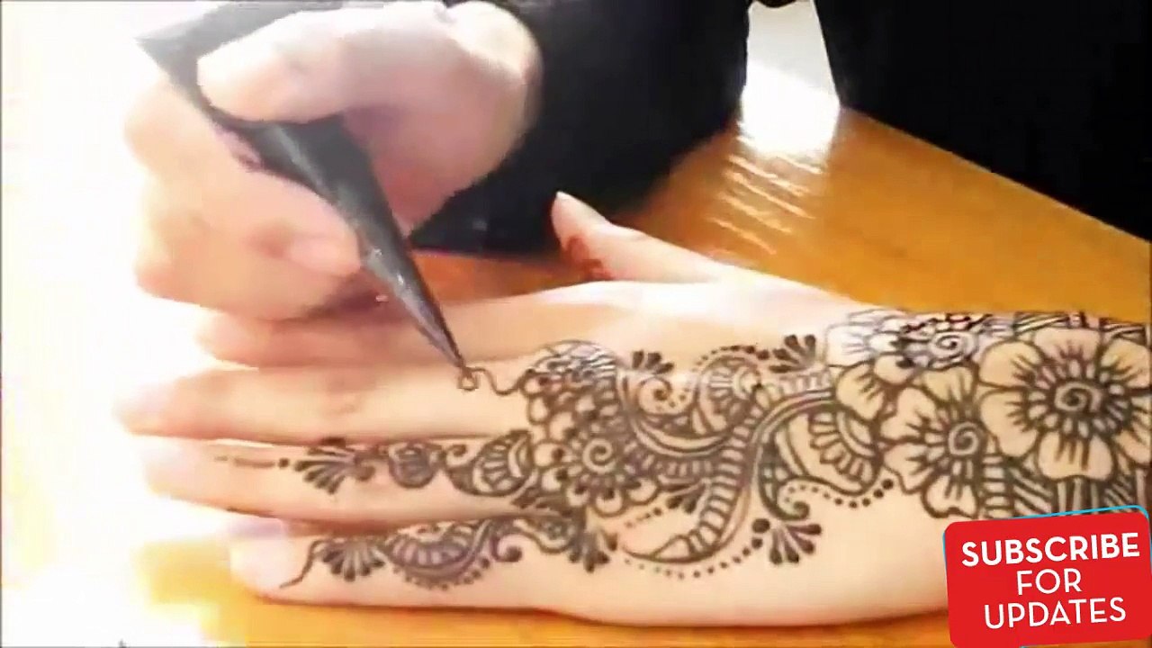 Tutorial Henna Simple For EID MUBARAK Design 2016 EP.3