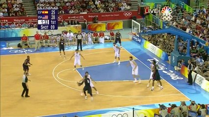 Dwyane Wade show vs Spain at 2008 Olympics final (27 Points)