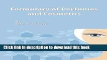 Read Formulary of Perfumes and Cosmetics PDF Free