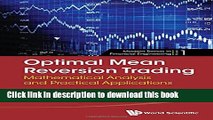 Download Optimal Mean Reversion Trading: Mathematical Analysis and Practical Applications (Modern