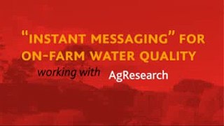 Instant messaging for on-farm water quality