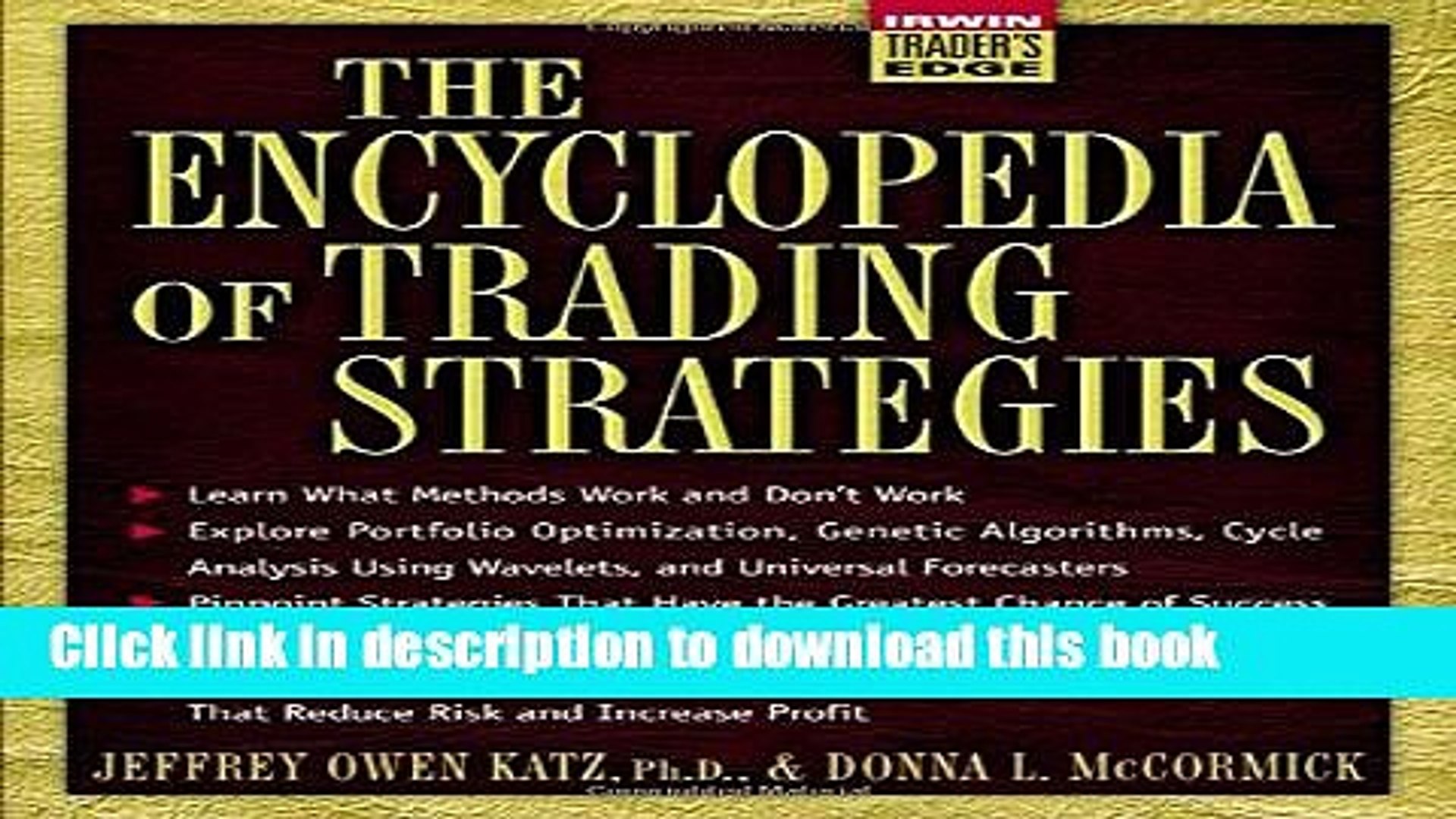 Pdf The Encyclopedia Of Trading Strategies E Book Download - 