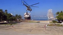 Helicóptero MI-17 de la Armada de México despegando