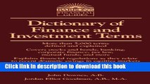 Read Dictionary of Finance and Investment Terms (Barron s Business Dictionaries)  Ebook Free