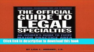 Read Official Guide to Legal Specialties  PDF Online