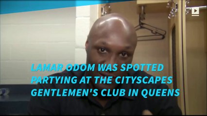 Lamar Odom enjoys another night at an N.Y.C strip club