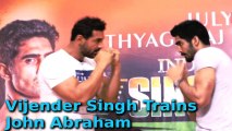 Vijender Singh Trains John Abraham | Dishoom Promotion