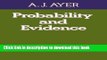 Read Probability and Evidence  Ebook Free