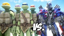 TEENAGE MUTANT NINJA TURTLES VS OPTIMUS PRIME (Transformers)