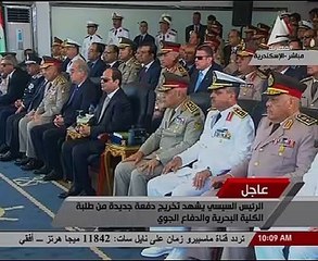 بالفيديو ..خريجو كليتى البحرية و الدفاع الجوى يجسدون " كلمة مصر" فى عروض حفل تخرجهم