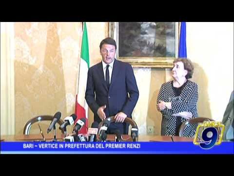 Bari | Vertice in Prefettura con il premier Matteo Renzi
