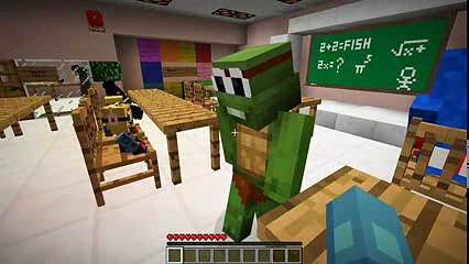 Minecraft SCHOOL - LITTLE LIZARD ATTACKS HIS FRIENDS!