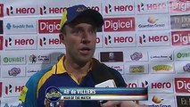 AB De Villiers wins man of the match for his 82 off 54 balls
