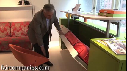 Space saving furniture that transforms 1 room into 2 or 3.