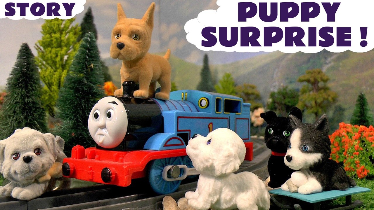 PUPPY SURPRISE --- Join Peppa Pig Thomas and the Puppy In My Pocket Puppies  in the Playground with Blind Bag Opening Unboxing