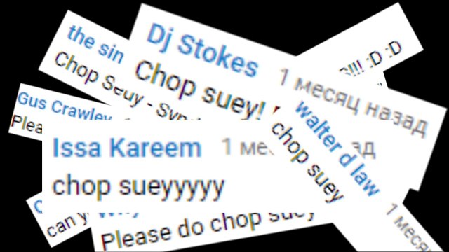 Une cover hilarante par des animaux de Chop Suey de System Of A Down