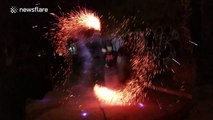 This human firework display is incredibly dangerous, but awesome