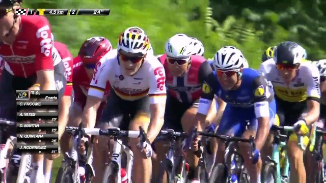 (ВИДЕО) Всё что было за 11 км до финиша 11 го этапа Tour de France 2016.