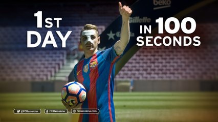 Lucas Digne’s first day at FC Barcelona in 100 seconds
