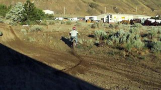 10 year old kicking his dad's butt on CRF150Race!