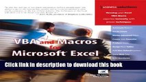 Read VBA and Macros for Microsoft Excel ebook textbooks