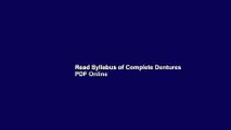 Read Syllabus of Complete Dentures  PDF Online