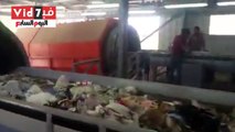 رئيس مدينة المحلة يتابع التشغيل التجريبى لمصنع تدوير القمامة