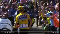 Tour de France : Chris Froome victime d'un accident, termine sa course à pieds