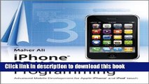Read iPhone SDK 3 Programming: Advanced Mobile Development for Apple iPhone and iPod touch Ebook PDF