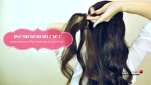 CUTE HAIRSTYLES HAIR TUTORIAL WITH TWIST-CROSSED CURLY HALF-UP UPDOS PONYTAIL FOR MEDIUM LONG HAIR