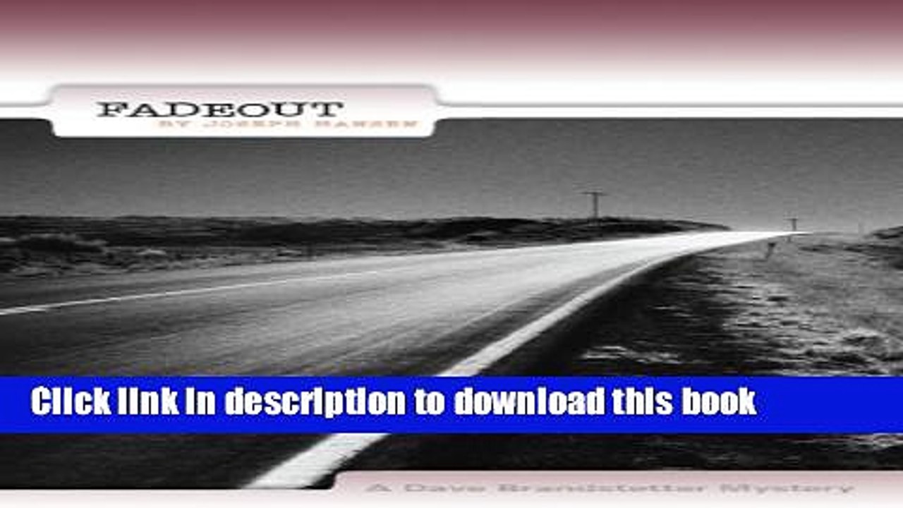 Read Fadeout: A Dave Brandstetter Mystery  Ebook Free