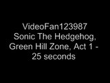 Sonic The Hedgehog - Green Hill Zone, Act 1 - 25s Speed Run