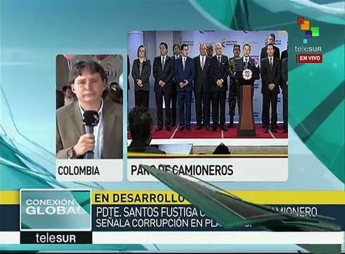 Colombianos rechazan medidas del gobierno contra camioneros