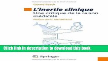 Read L inertie clinique: Une critique de la raison mÃ©dicale (French Edition)  PDF Free