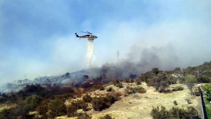 Amateur video captures Southern California wildfire