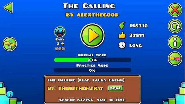 EASY USER COINS #27 Geometry dash 2.0 The calling by alexthegood