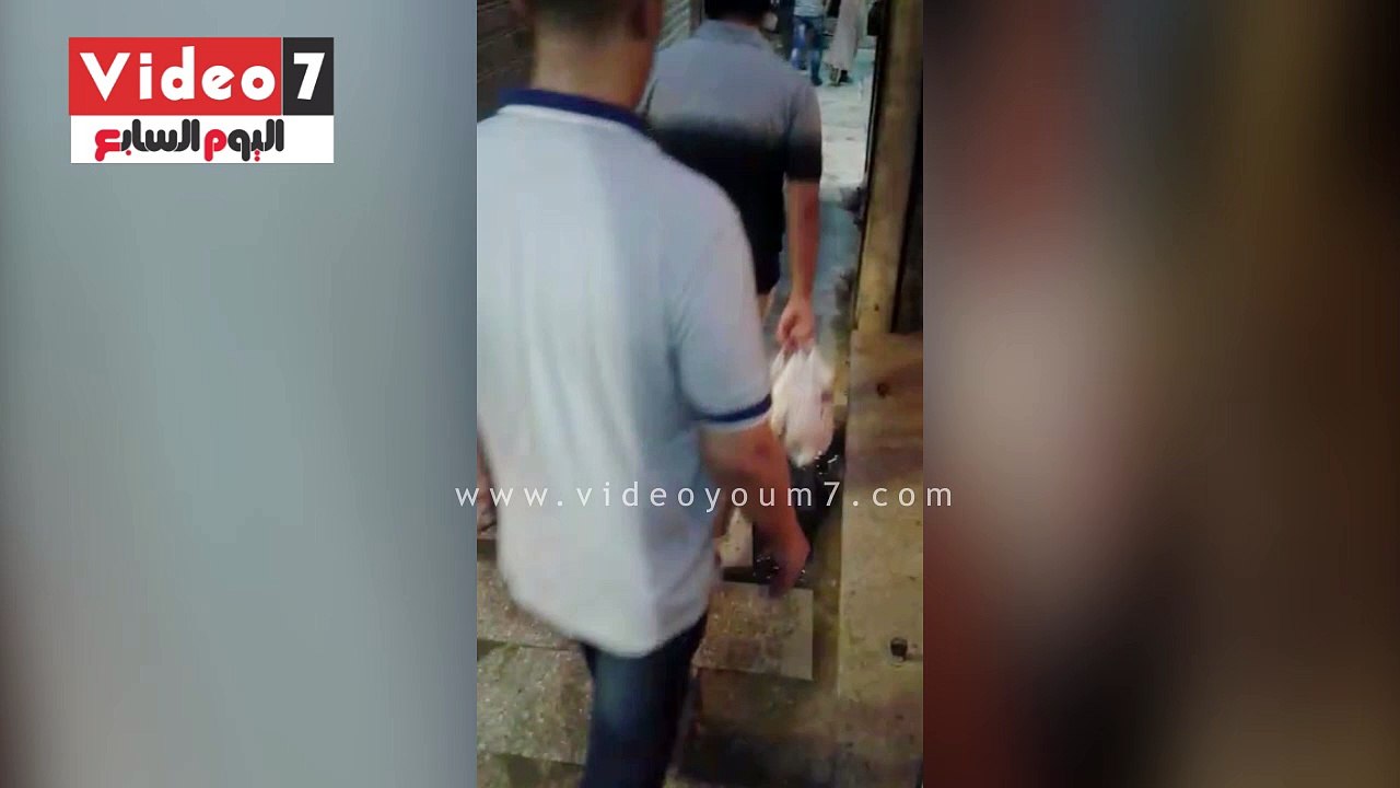 طفح مياه الصرف الصحى فى منطقة خان الخليلى