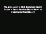 Download The Archaeology of Mind: Neuroevolutionary Origins of Human Emotions (Norton Series