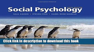 Download Book Social Psychology PDF Free