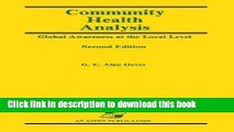 Read Community Health Analysis: Global Awareness At the Local Level PDF Free