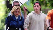 Chloe Grace Moretz and Brooklyn Beckham put on a super sweet display as they cuddle during the actre