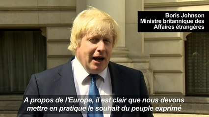 GB: "quitter l'UE ne signifie pas quitter l'Europe" (Johnson)