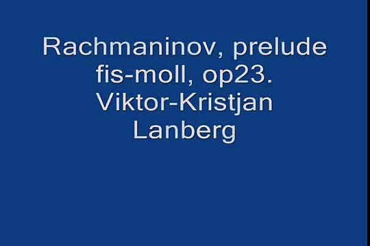 Rachmaninov, prelude fis-moll, op.23