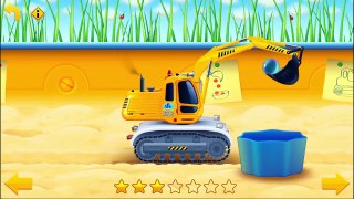 Cartoon Excavator - Game Cars in Sandbox Construction -  Video For Kids