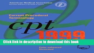Read Cpt 1999/Spiral: Current Procedural Terminology  Ebook Free