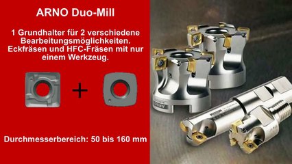 ARNO DUO-Mill 15 in der Stahlbearbeitung - Eckfräsen und HFC-Fräsen mit nur einem Werkzeug!