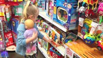 American Girl Bitty Baby Dolls Grocery Shopping Trip for Doll Toys & Baby Food W/ Play Doh Girl